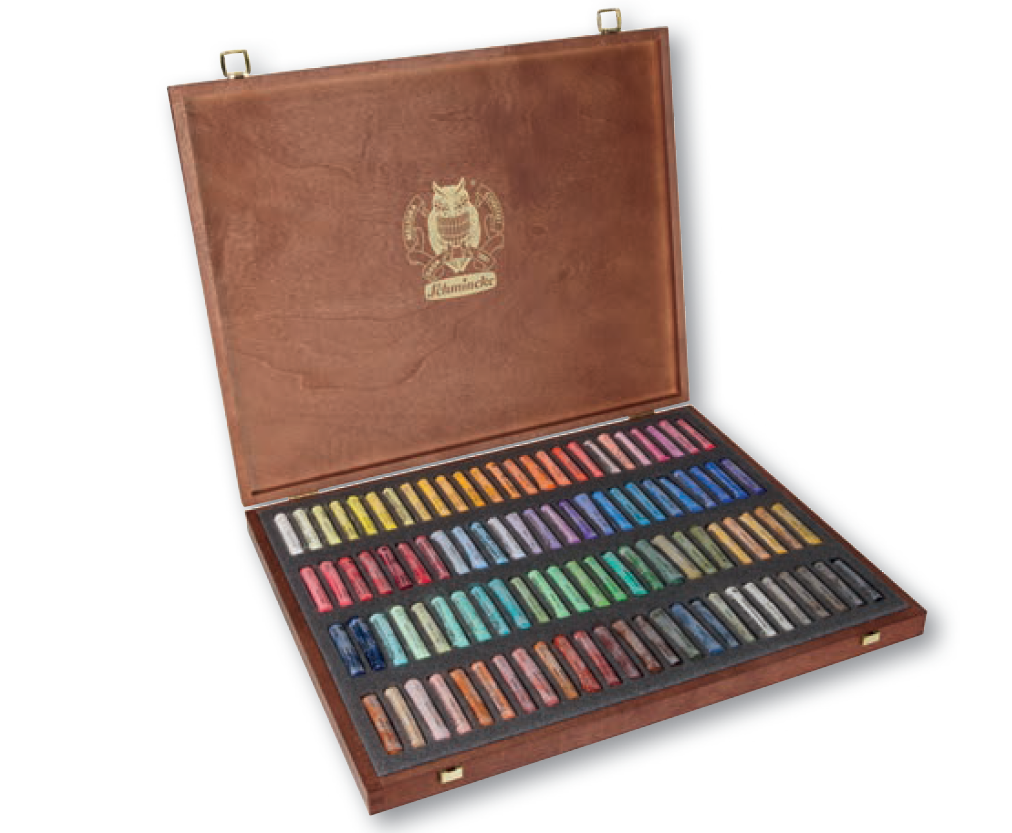 Schmincke Pastels Wooden Boxed Set of 200 Assorted pastels