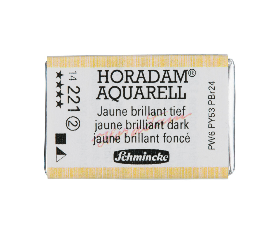 Schmincke Horadam Watercolour Full Pan Brilliant Yellow Dark Series 2
