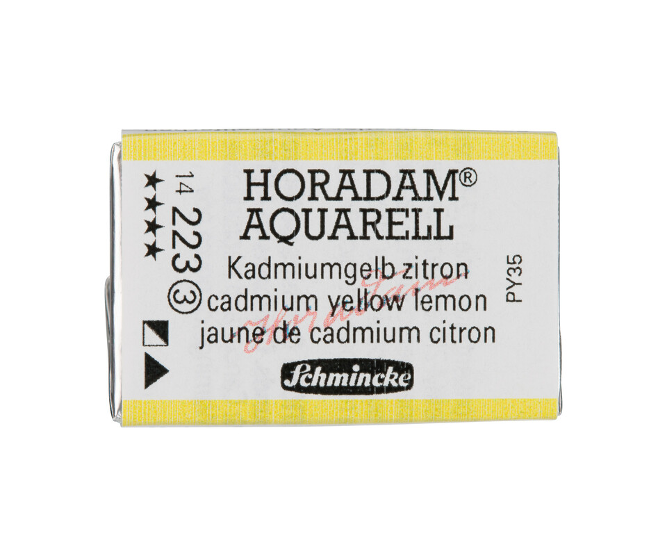Schmincke Horadam Watercolour Full Pan Cadmium Yellow Lemon Series 3