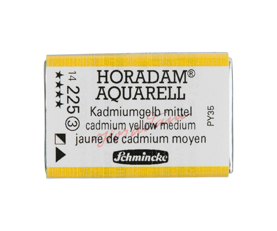 Schmincke Horadam Watercolour Full Pan Cadmium Yellow Middle Series 3