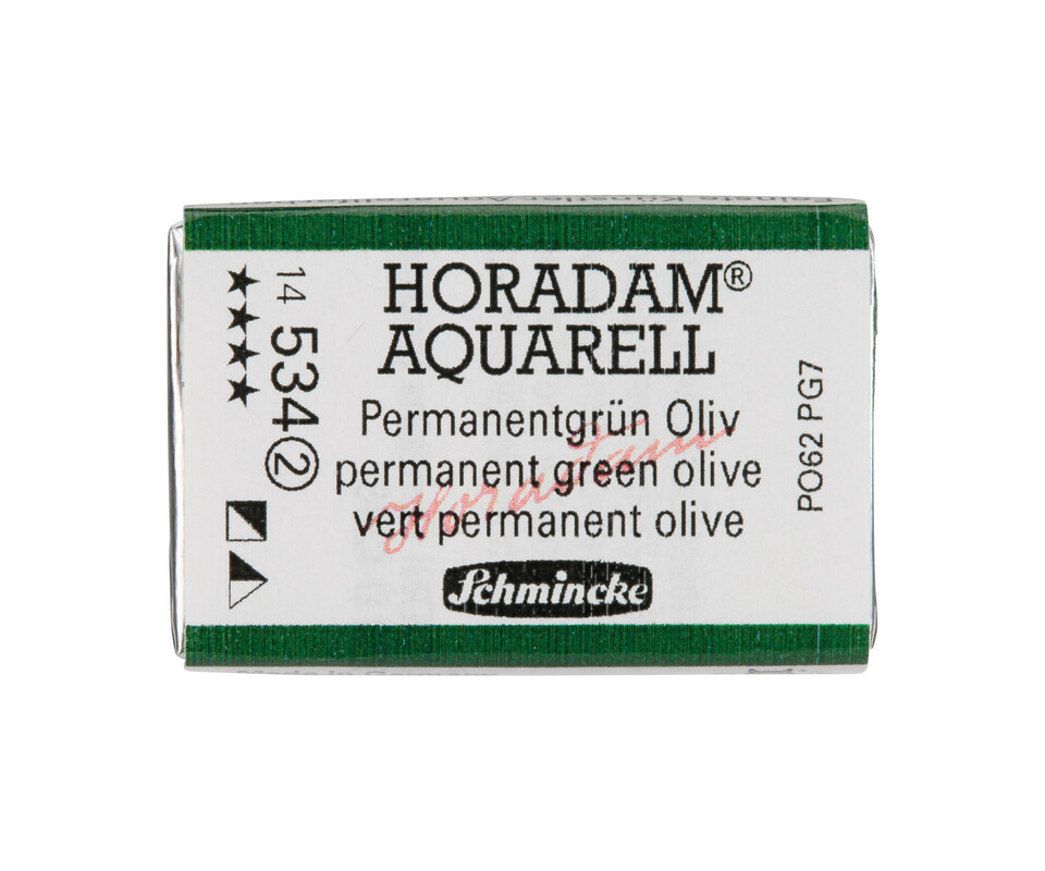Schmincke Horadam Watercolour Full Pan Permanent Green Olive Series 2