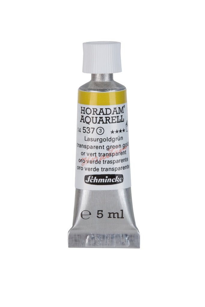 Schmincke Horadam Watercolour 5 ml Tube Transparent Green Gold Series 3