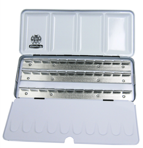 Schmincke Horadam Metal Box CR For 12 Whole Pans or 24 Half Pans