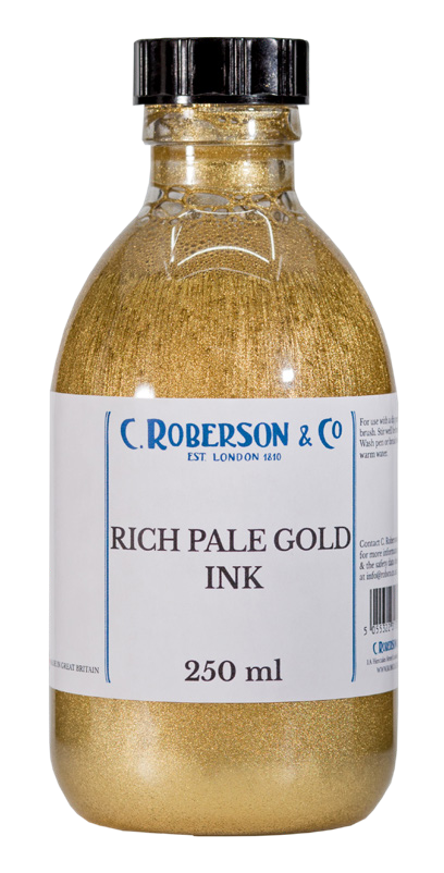Roberson Metallic Ink Rich Pale Gold 250 ml