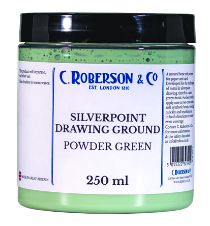 Roberson Silverpoint Drawing Ground Powder Green 250 ml