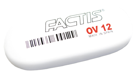 Factis Eraser Synthetic Extra Soft Oval 62x28x13mm (Box 12)