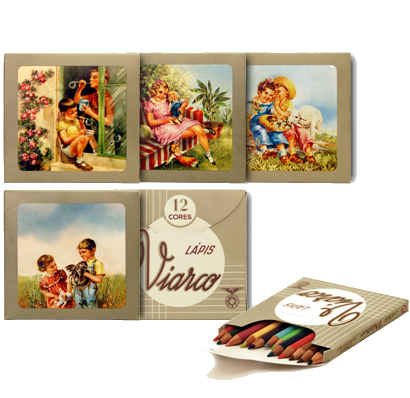 Viarco Oldschool Little Girl Colour Pencils, Set of 12