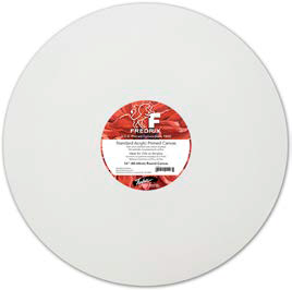 Fredrix 12in Round Stretched Canvas