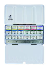 [SC74318] Schmincke Horadam Metal Box with 18 full pans