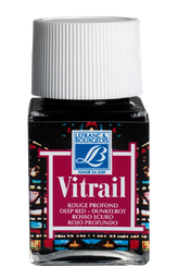 [LB2101533] Lefranc et Bourgeois Vitrail Transparent Paint For Glass 50 ml Deep Red