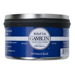 [4116703023] Gamblin Relief Ink PHTHALO BLUE 175ml