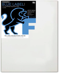 [5670956276] Fredrix Stretched Canvas Blue Label Ultrasmooth Canvas 16x20in